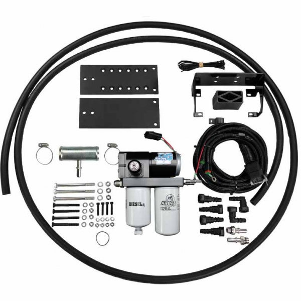 AIRDOG II-5G A7SABC509 DF-165-5G AIR/FUEL SEPARATION SYSTEM
VEHICLE FITMENT:
2001-2010 GM 6.6L DURAMAX LB7/LLY/LBZ/LMM (MODERATE TO EXTREME)